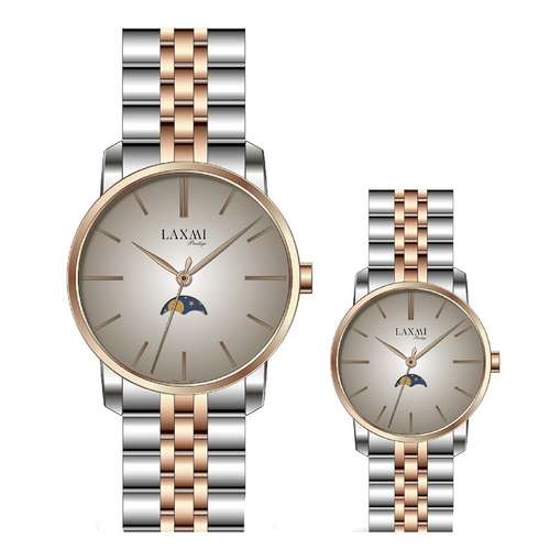 ست ساعت مچی عقربه ای زنانه و مردانه لاکسمی مدل 8520