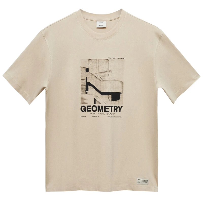 تی شرت آستین کوتاه مردانه مانگو مدل BE152BRU