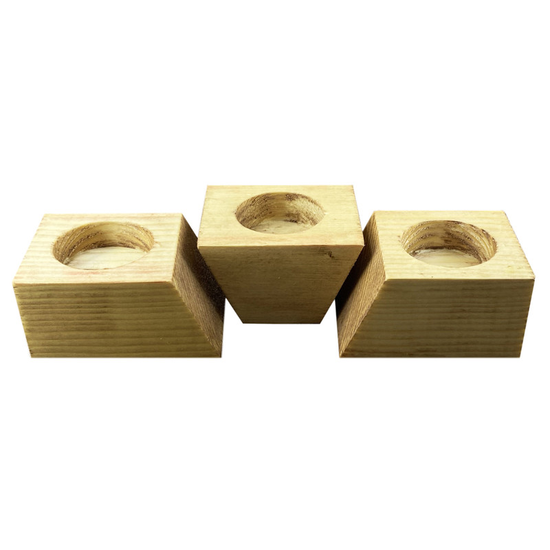جاشمعی چوبی طرح مکعب کد 01 مجموعه ی سه عددی