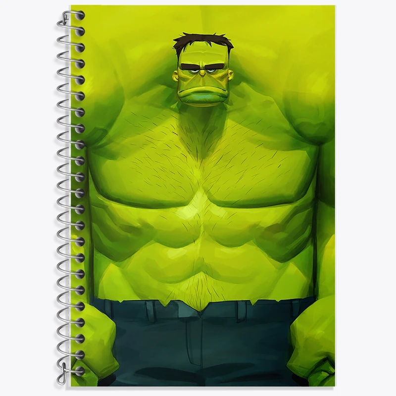 دفتر زبان 50 برگ خندالو مدل دو خط طرح هالک کد F165