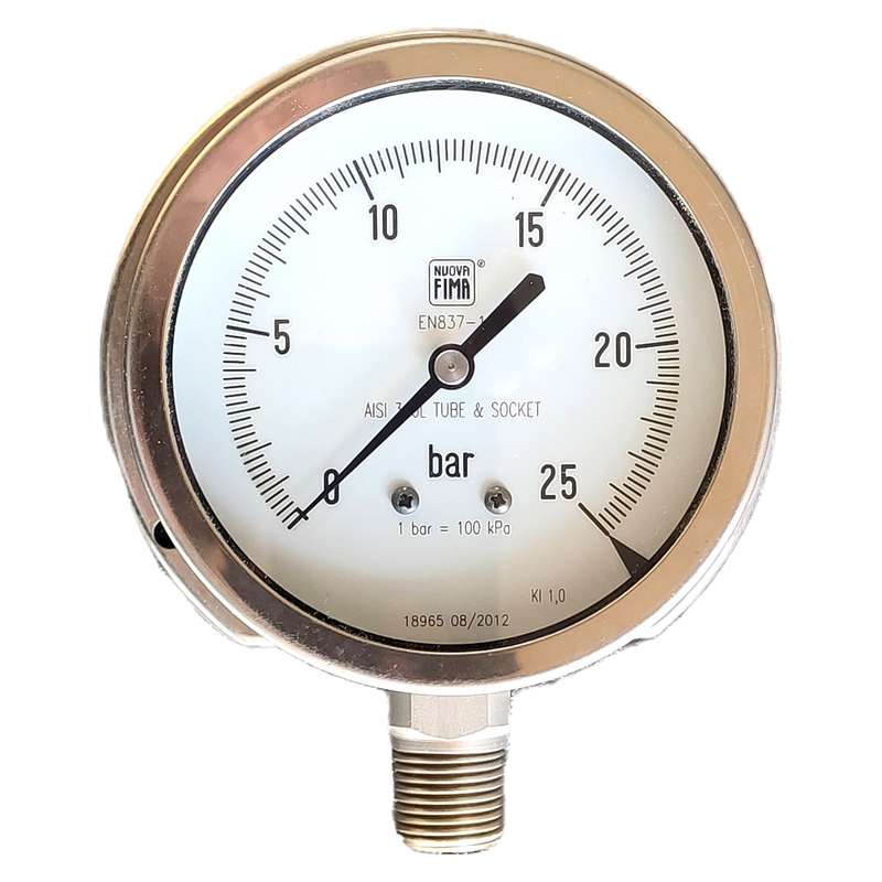 گیج فشار نووا فیما مدل 25bar-10cm گیج فشار نووا فیما مدل 25bar-10cm