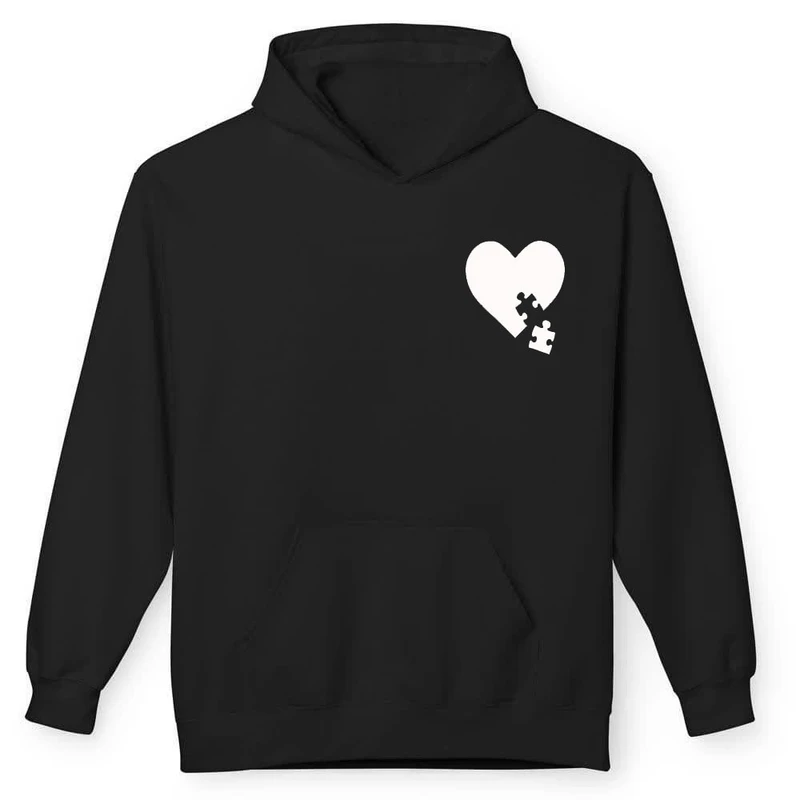 هودی مردانه پاد آفرین مدل اسپرت طرح فانتزی قلب پازلی دوطرف چاپ کد 013