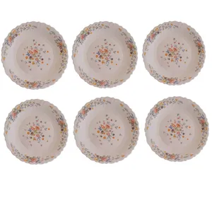 بشقاب خورش خوری آیس اپال مدل ویکتوریا بسته 6 عددی 