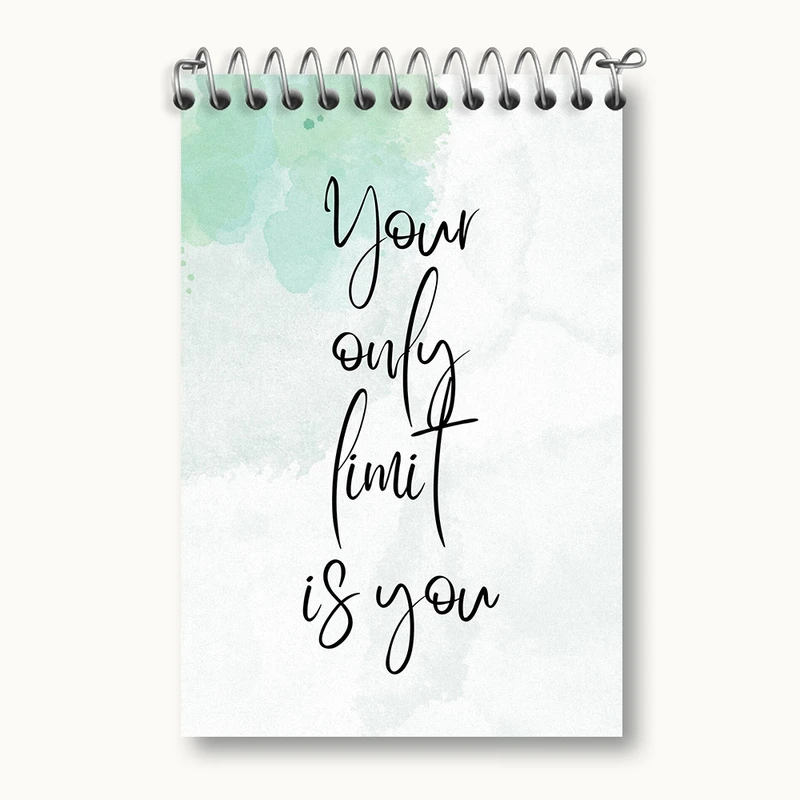 دفتر یادداشت 50 برگ خندالو مدل Your Only Limit Is You کد F677