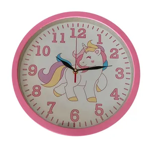 ساعت دیواری کودک مدل اسب تک شاخ خندان کد Poni-77-10-9