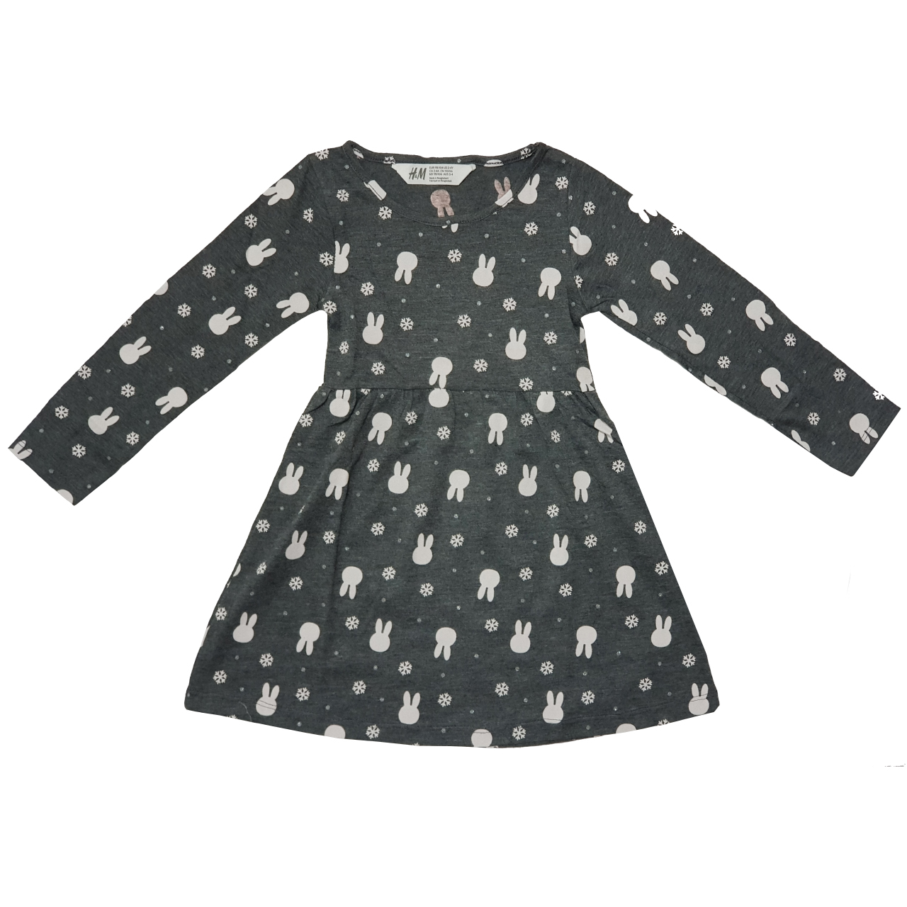 پیراهن دخترانه اچ اند ام مدل GRBN747