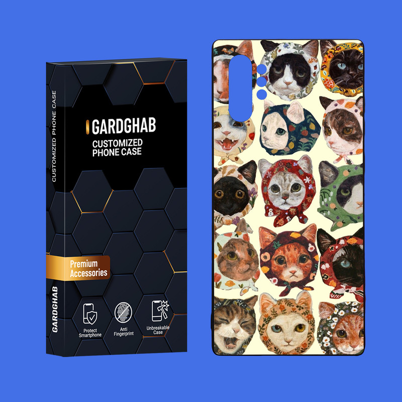 کاور گارد قاب مدل دور ژله ای پشت گلس فانتزی مناسب برای گوشی موبایل سامسونگ Galaxy Note 10 Plus