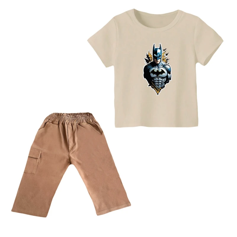 ست تی شرت و شلوارک پسرانه مدل بتمن کد ۱۶