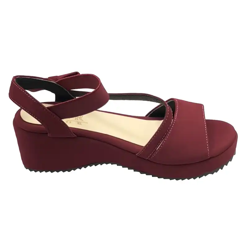 صندل زنانه مدل پاپیونی 002 رنگ زرشکی