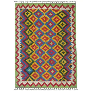 گلیم دستبافت یک و نیم متری مدل ذرنیم کد 1406