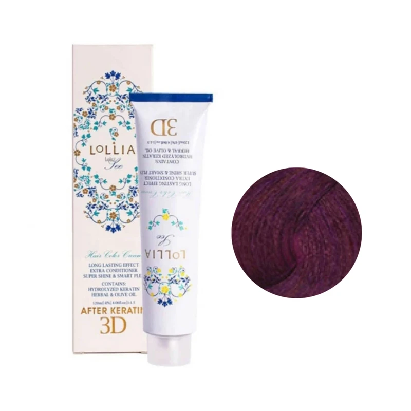 رنگ مو لولیا سی شماره 7/20 حجم 120 میلی‌لیتر رنگ شرابی بادمجانی روشن