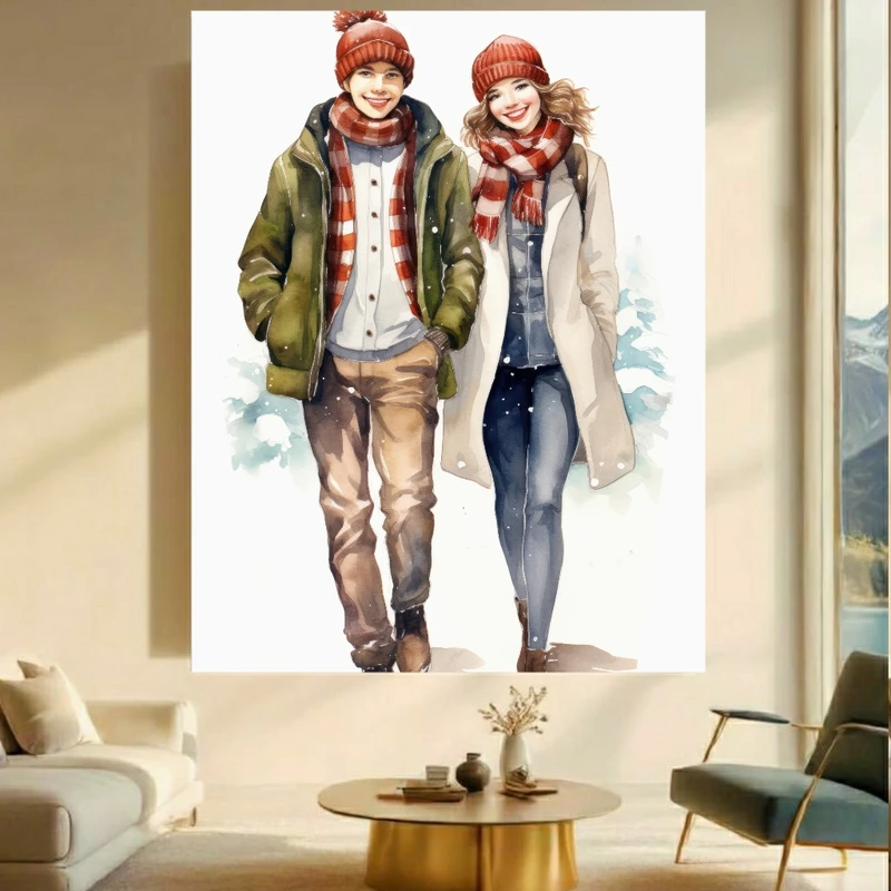 پوستر دیواری طرح نقاشی دوستانه کد FP105364