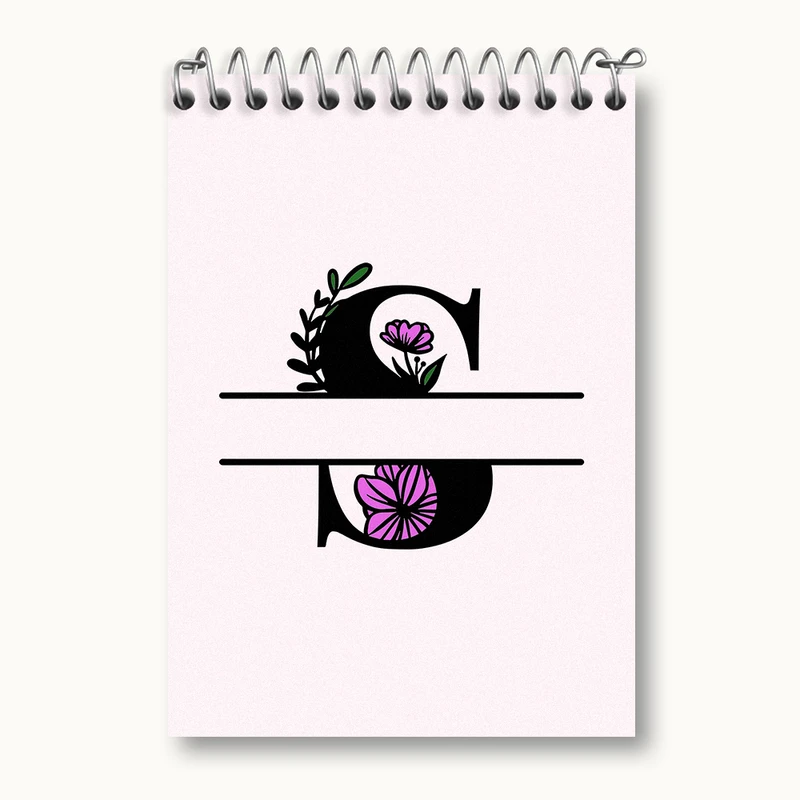 دفتر یادداشت 50 برگ خندالو طرح حرف S کد N3333