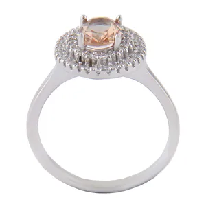 انگشتر نقره زنانه بازرگانی میلادی مدل الکساندریت برش جواهری ابکاری رادیوم کد AWR_1283