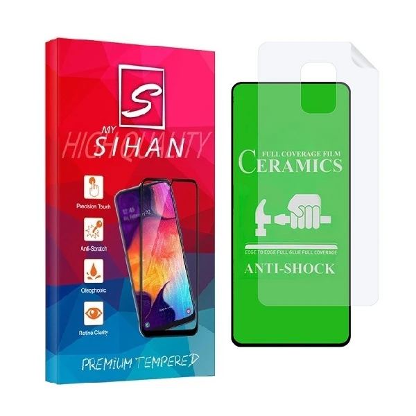 محافظ صفحه نمایش مای سیحان مدل 2CRN مناسب برای گوشی موبایل شیائومی Redmi Note 9S به همراه محافظ پشت گوشی