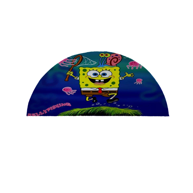 پادری مدل نیم دایره طرح باب اسفنجی کد 8553 سایز 90×45 سانتی متر