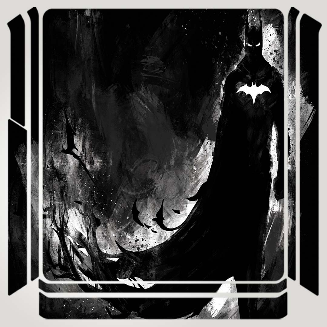 برچسب پلی استیشن ۴ مدل dark knight monochrome bat man کد PSS-321 