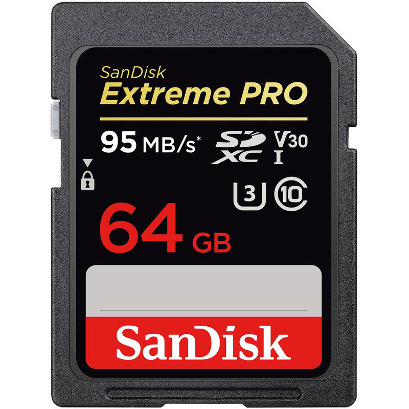 کارت حافظه SDXC سن دیسک مدل Extreme Pro V30 کلاس 10 استاندارد UHS-I U3 سرعت 633X 95MBps ظرفیت 64 گیگابایت