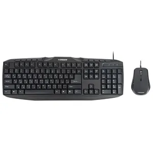 Green GKM-305 Keyboard and Mouse With Persian Letters