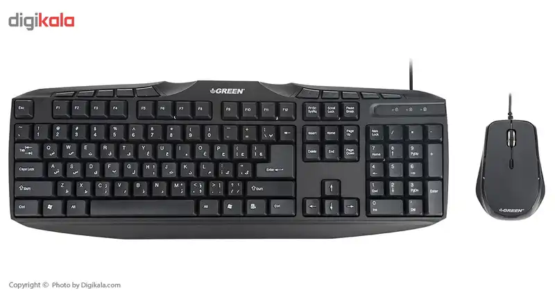 کیبورد و ماوس گرین مدل GKM-305 با حروف فارسی