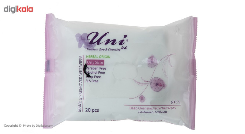 دستمال مرطوب یونی لد مدل Oily Skin بسته 20 عددی