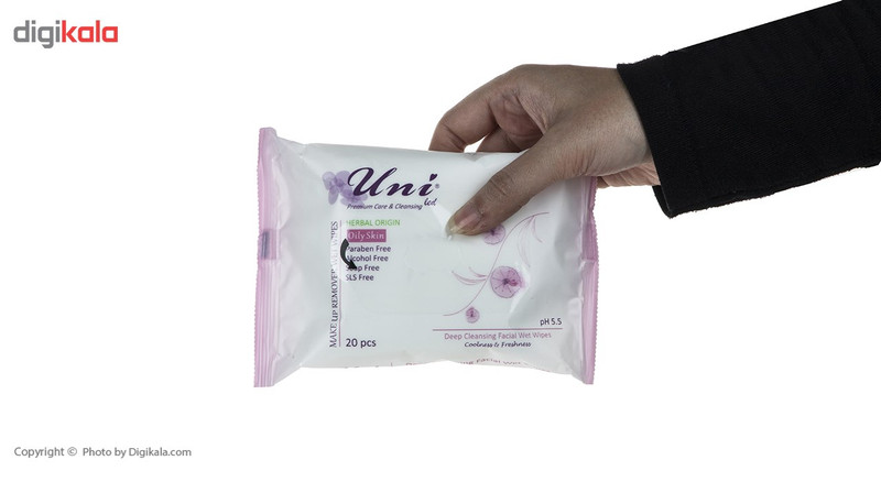 دستمال مرطوب یونی لد مدل Oily Skin بسته 20 عددی