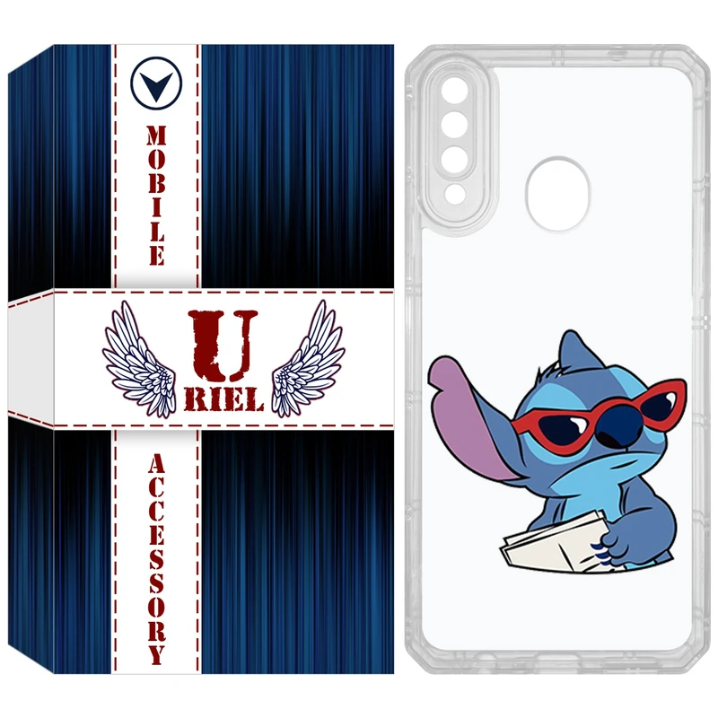 کاور یوریل مدل Clear کد 69 طرح استیچ مناسب برای گوشی موبایل سامسونگ Galaxy A20s