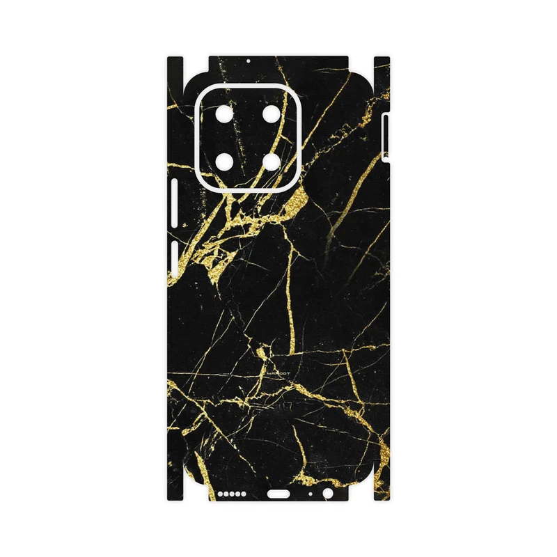 برچسب پوششی ماهوت مدل Graphite_Gold_Marble-FullSkin مناسب برای گوشی موبایل آنر X6b