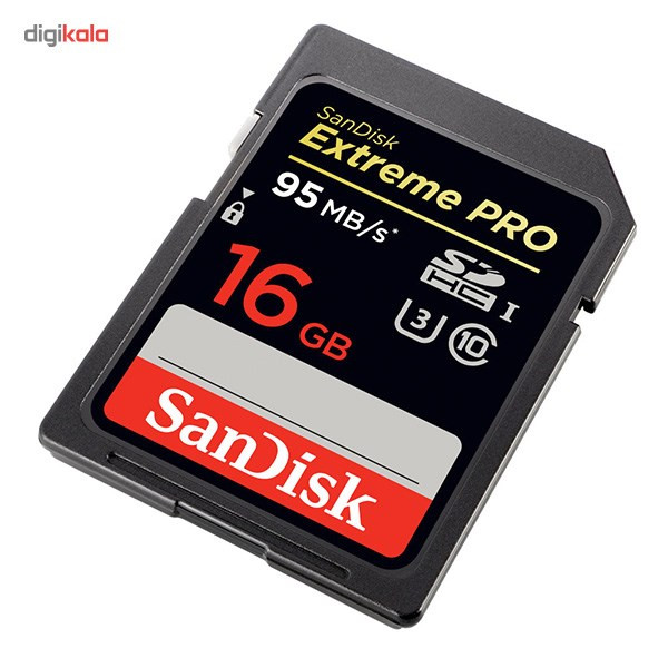 کارت حافظه SDHC سن دیسک مدل Extreme Pro کلاس 10 استاندارد UHS-I U3 سرعت 633X 95MBps ظرفیت 16 گیگابایت