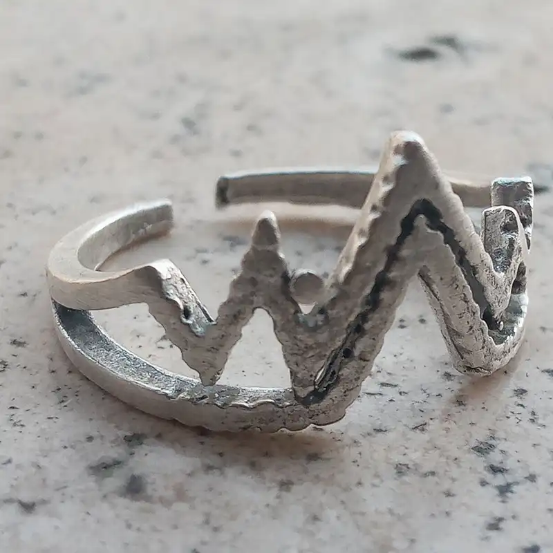 انگشتر مدل ضربان قلب کد ZA-005