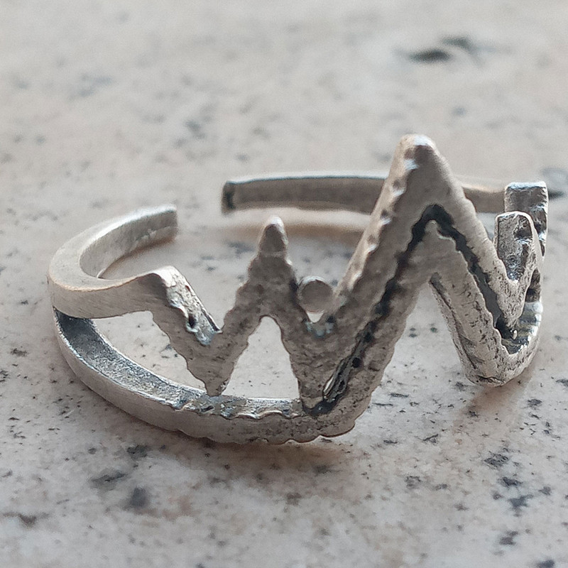 انگشتر مدل ضربان قلب کد ZA-005