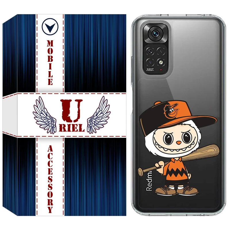 کاور یوریل قاب مدل Clear کد 128 طرح لبوبو Labubu مناسب برای گوشی موبایل شیائومی Redmi Note 11 4G / Note 11S