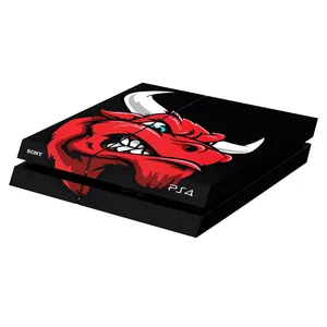 Wensoni Angry Red Bull Head Play Station 4 Horizontal Cover