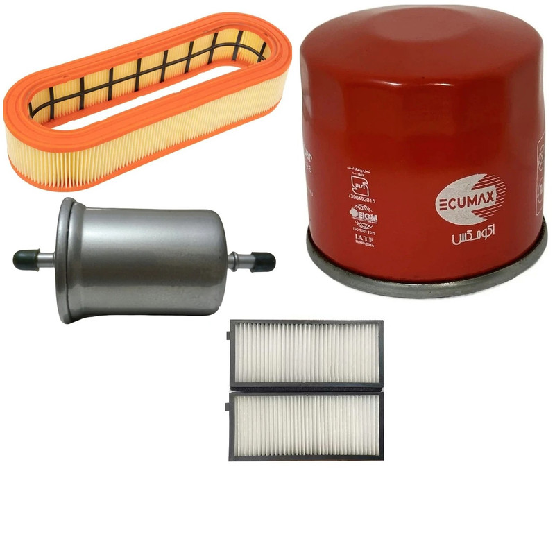 فیلتر هوا خودرو مدل Tl-110 مناسب برای تیبا و تیبا 2 به همراه فیلتر روغن و صافی بنزین و فیلتر کابین