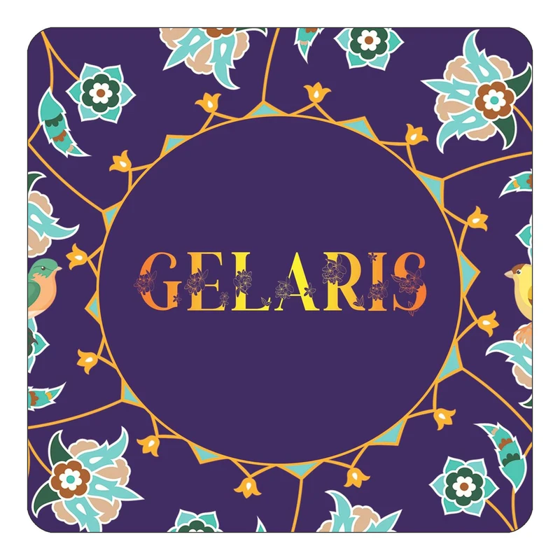 مگنت کاکتی طرح اسم گلاریس gelaris مدل گل و بلبل کد mg13422
