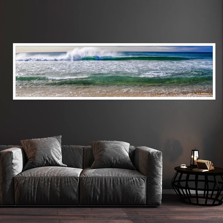 تابلو بکلیت طرح طبیعت موج دریا مدل کشیده W-7561