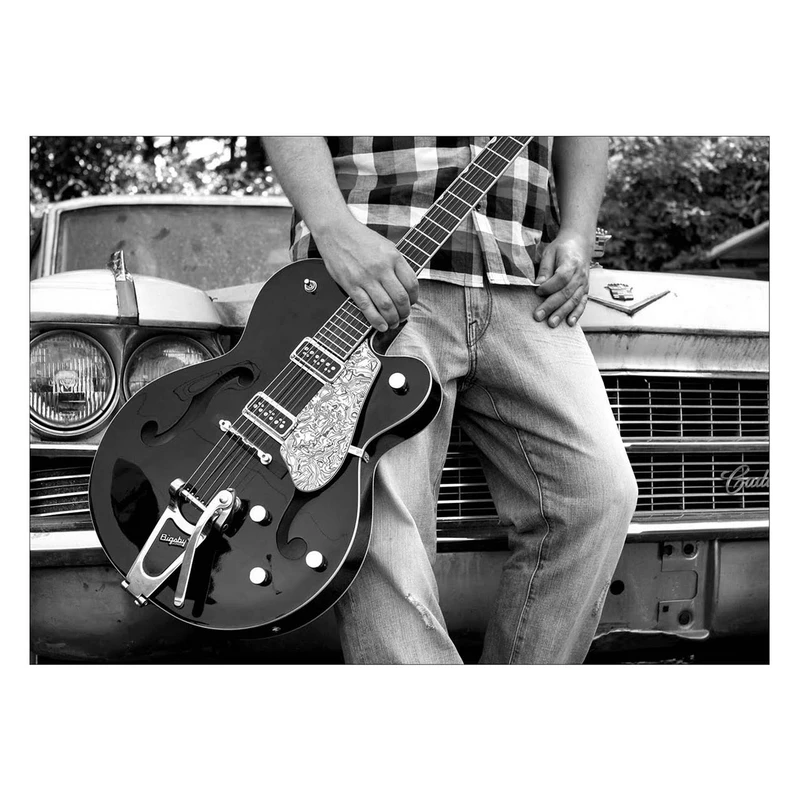 تابلوی شاسی ونسونی طرح Rock N Roll Car سایز 30 × 40