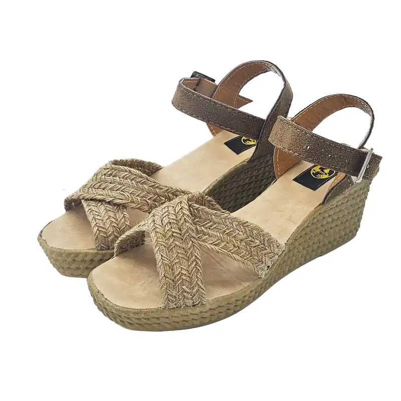 صندل زنانه سیی مدل کنفی سنتی لژدار کد 2108