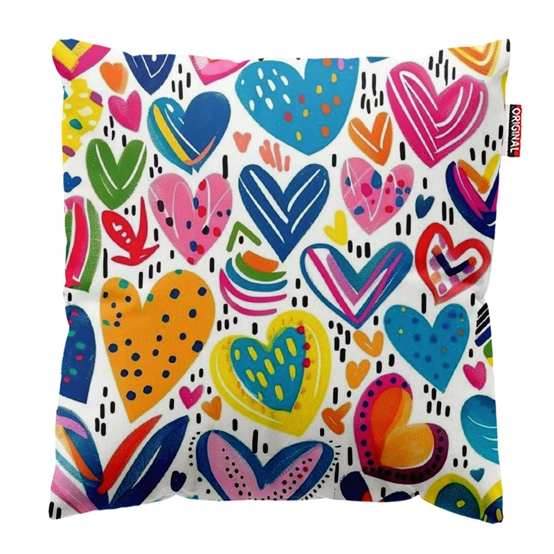 کوسن پاد آفرین طرح قلب کد 1269 سایز 30*30 سانتی متر