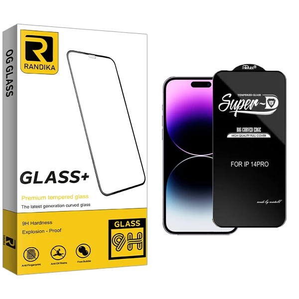 محافظ صفحه نمایش راندیکا مدل super-D مناسب برای گوشی موبایل اپل iPhone 14 pro
