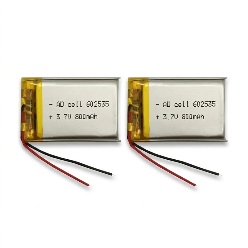 باتری لیتیومی کد 602535 ظرفیت 800 میلی آمپرساعت بسته 2 عددی