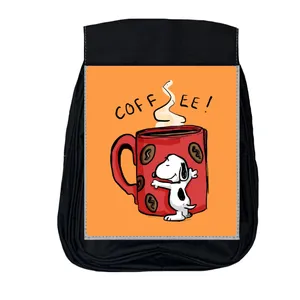 کوله پشتی مدرسه مدل اسنوپی و قهوه