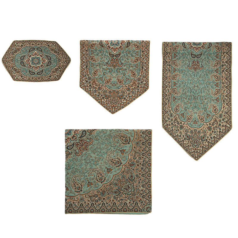 رومیزی ترمه آپادانا طرح 2 مجموعه 4 عددی