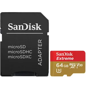 کارت حافظه microSDXC سن دیسک مدل Extreme V30 کلاس 10 استاندارد UHS-I U3 سرعت 90MBps 600X همراه با آداپتور SD ظرفیت 64 گیگابایت