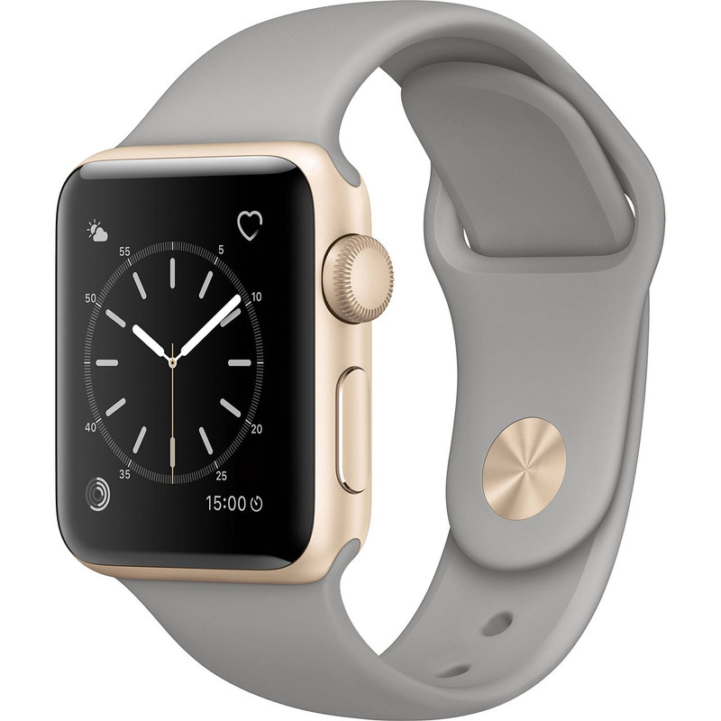 ساعت هوشمند اپل واچ سری 2 مدل 38mm Gold Aluminum Case with Concrete Sport Band