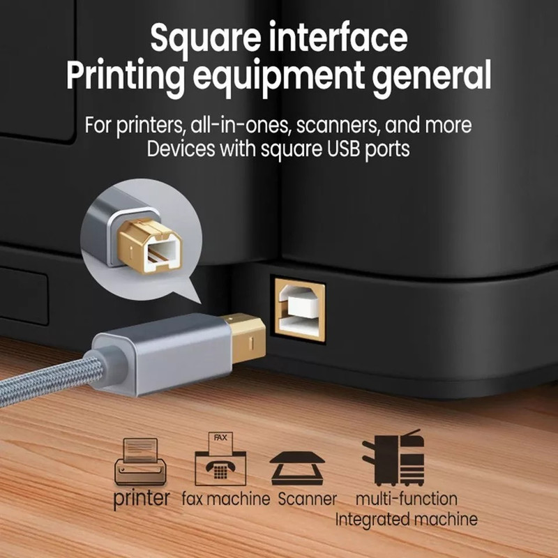 کابل USB-C پرینتر مدل NETPIL TB706 طول 1.5 متر