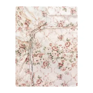 ملحفه آدنو مدل گلزار کد IR170 یک نفره سایز 120x200 سانتی متر