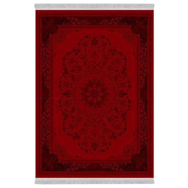 فرش پارچه‌ای دفه مدل فرشینه هازان مخمل طرح فانتزی کد 3370