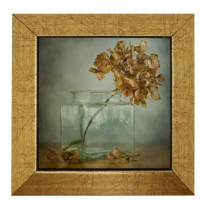 تابلو کاشی طرح گلدان شیشه ای و گل پاییزی BBM0644