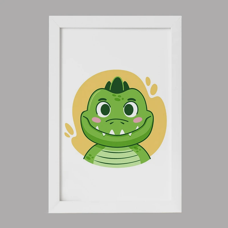 تابلو خندالو مدل تمساح حیوانات بامزه کد 37145